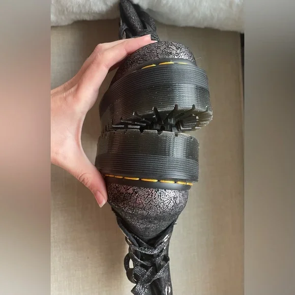 Dr. Martens Molly Platform Suede Speckled Irredescent Boot, Size 7 US L, 38 EU - Picture 8 of 14